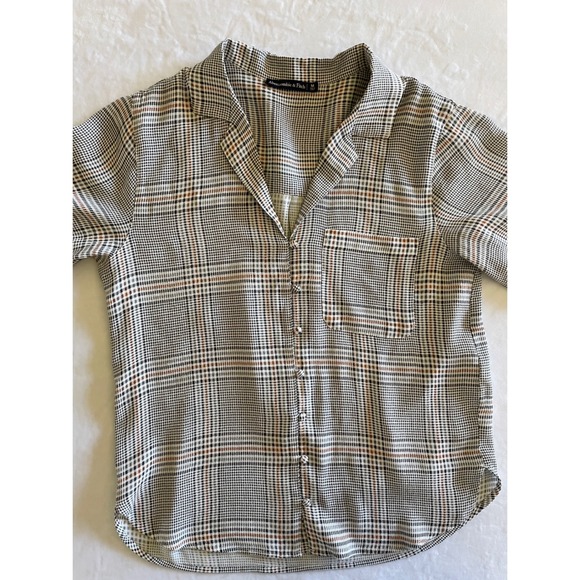 Abercrombie & Fitch Button‎ Down Short Sleeve Plaid Shirt - Women's M - Picture 2 of 7